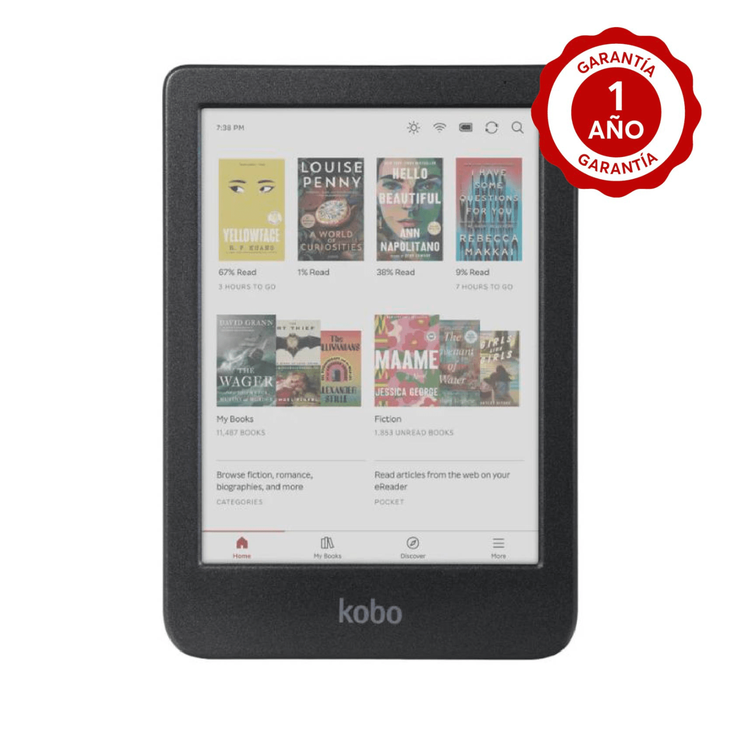 Lector E Reader Kobo Clara Colour HD 6" Waterproof 16GB Negro - Bestmart