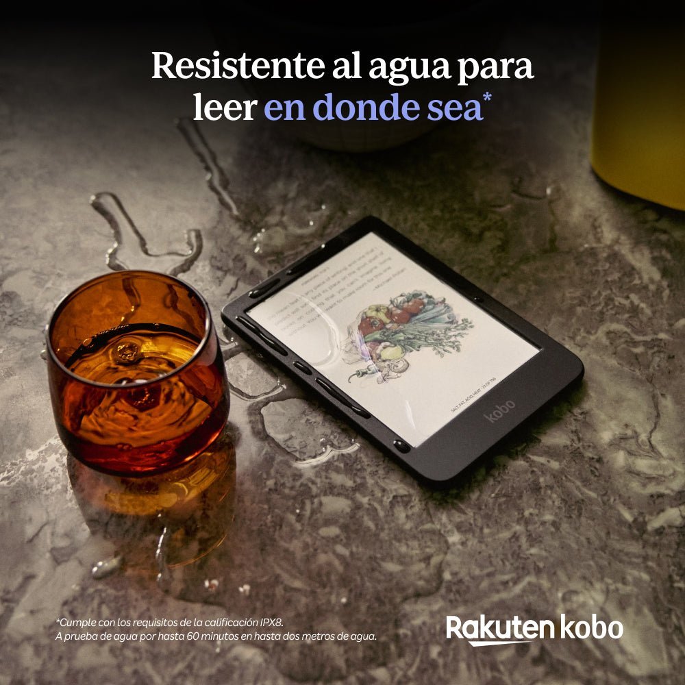 Lector E Reader Kobo Clara Colour HD 6" Waterproof 16GB Negro Open Box - Bestmart