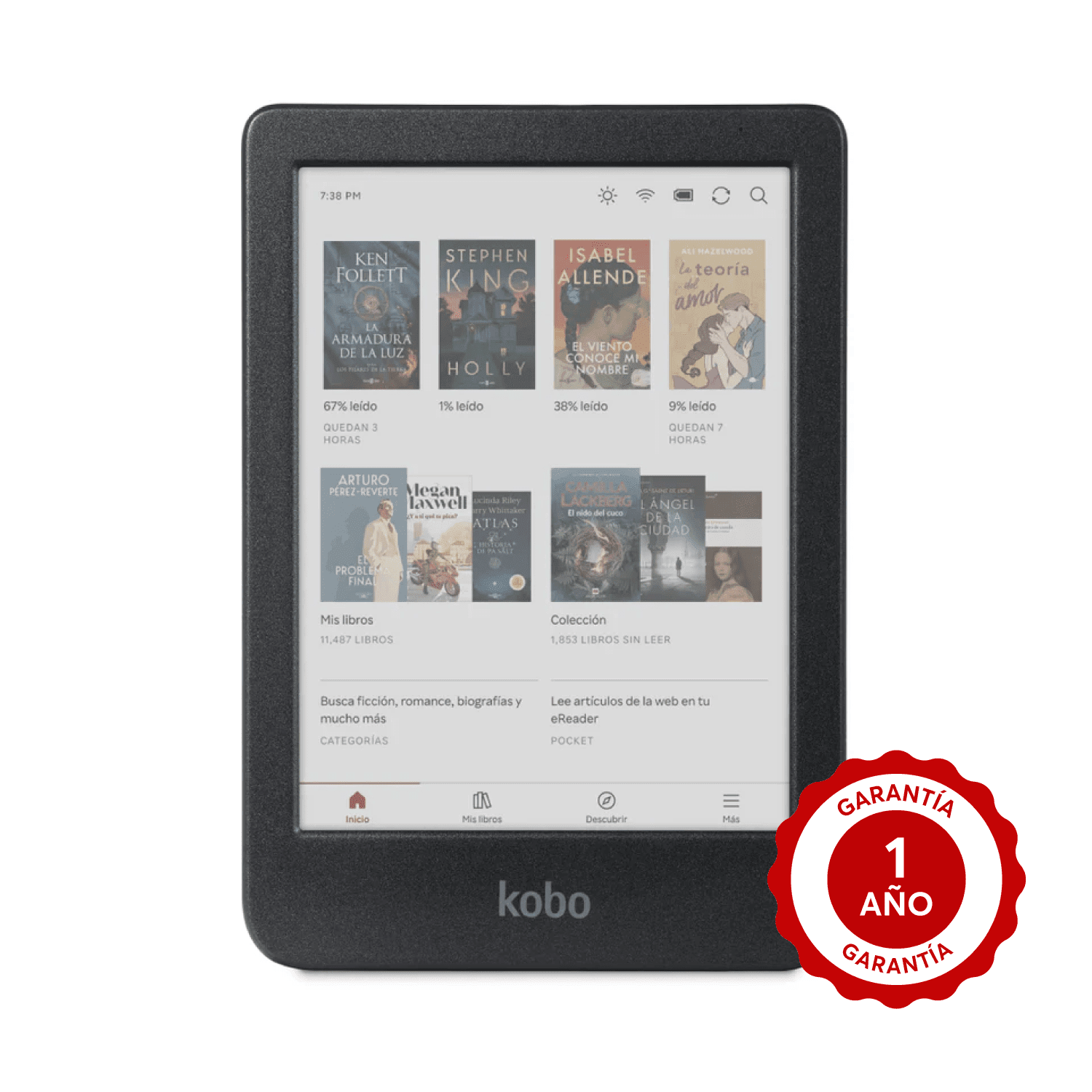 Lector E Reader Kobo Clara Colour HD 6" Waterproof 16GB Negro Open Box - Bestmart