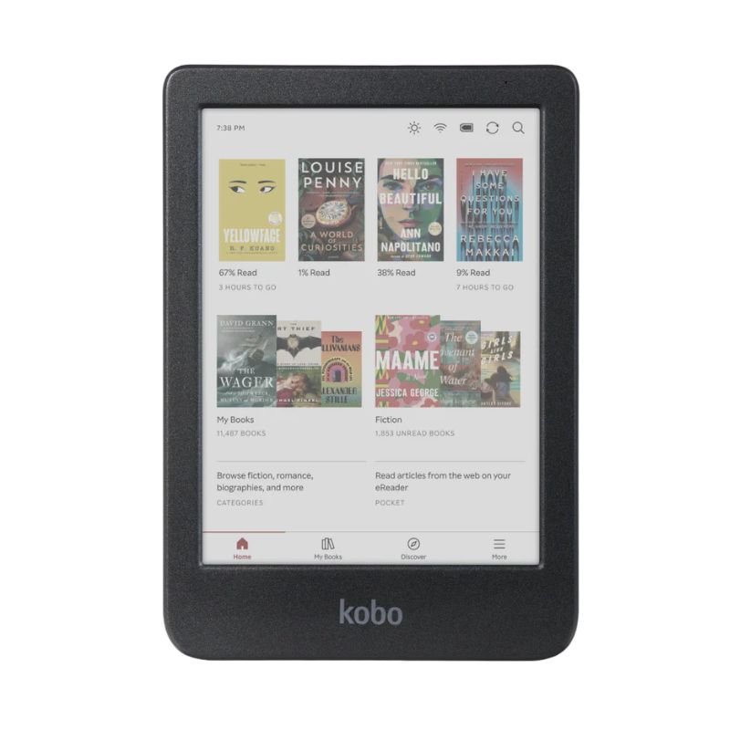 Lector e reader Kobo Clara Colour Negro con Funda Clear Case Transparente - Bestmart