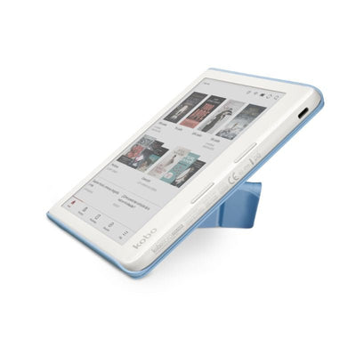Lector e reader Kobo Libra Colour Blanco con Funda SleepCover Azul - Bestmart
