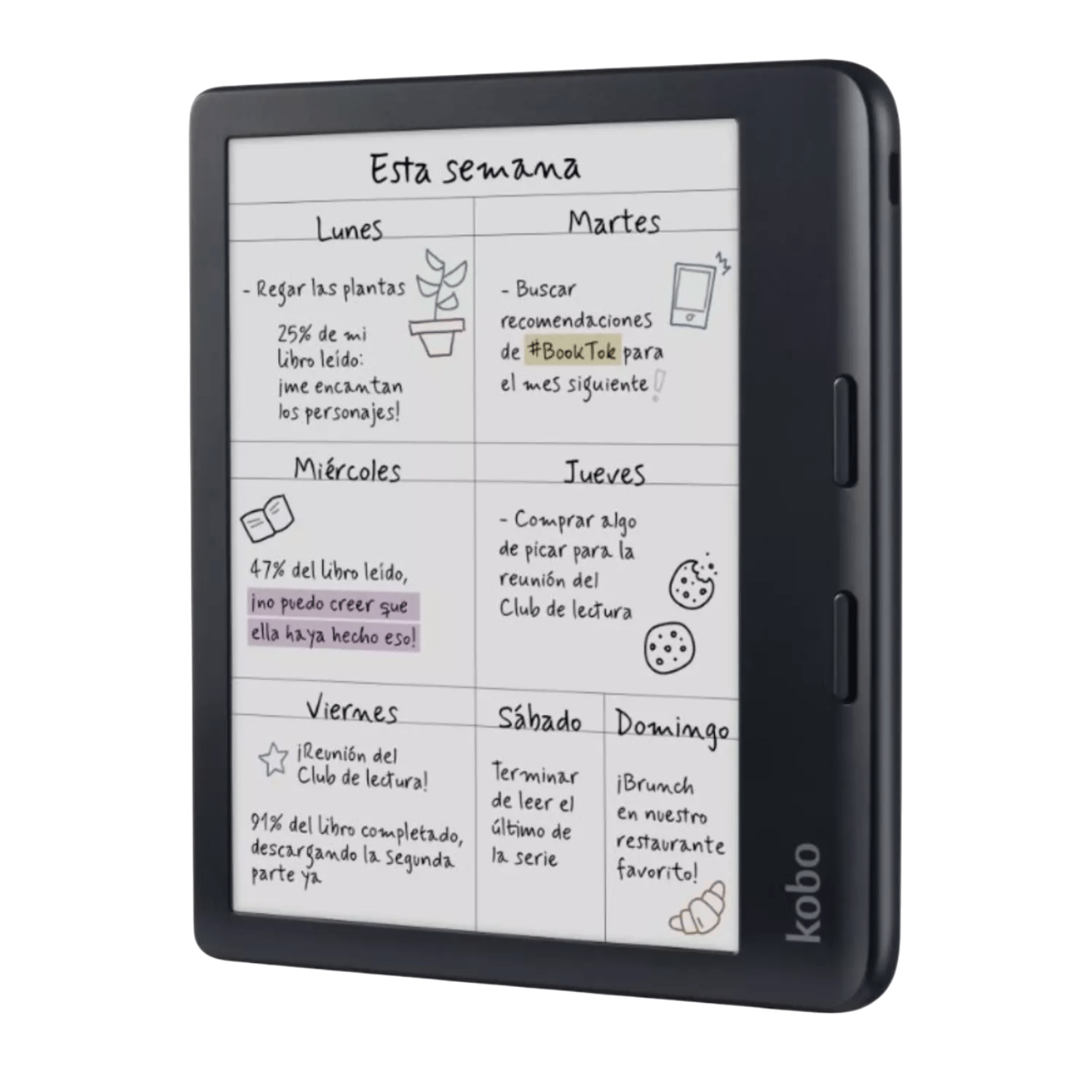 Lector E Reader Kobo Libra Colour HD 7" - 32GB - Negro - Bestmart