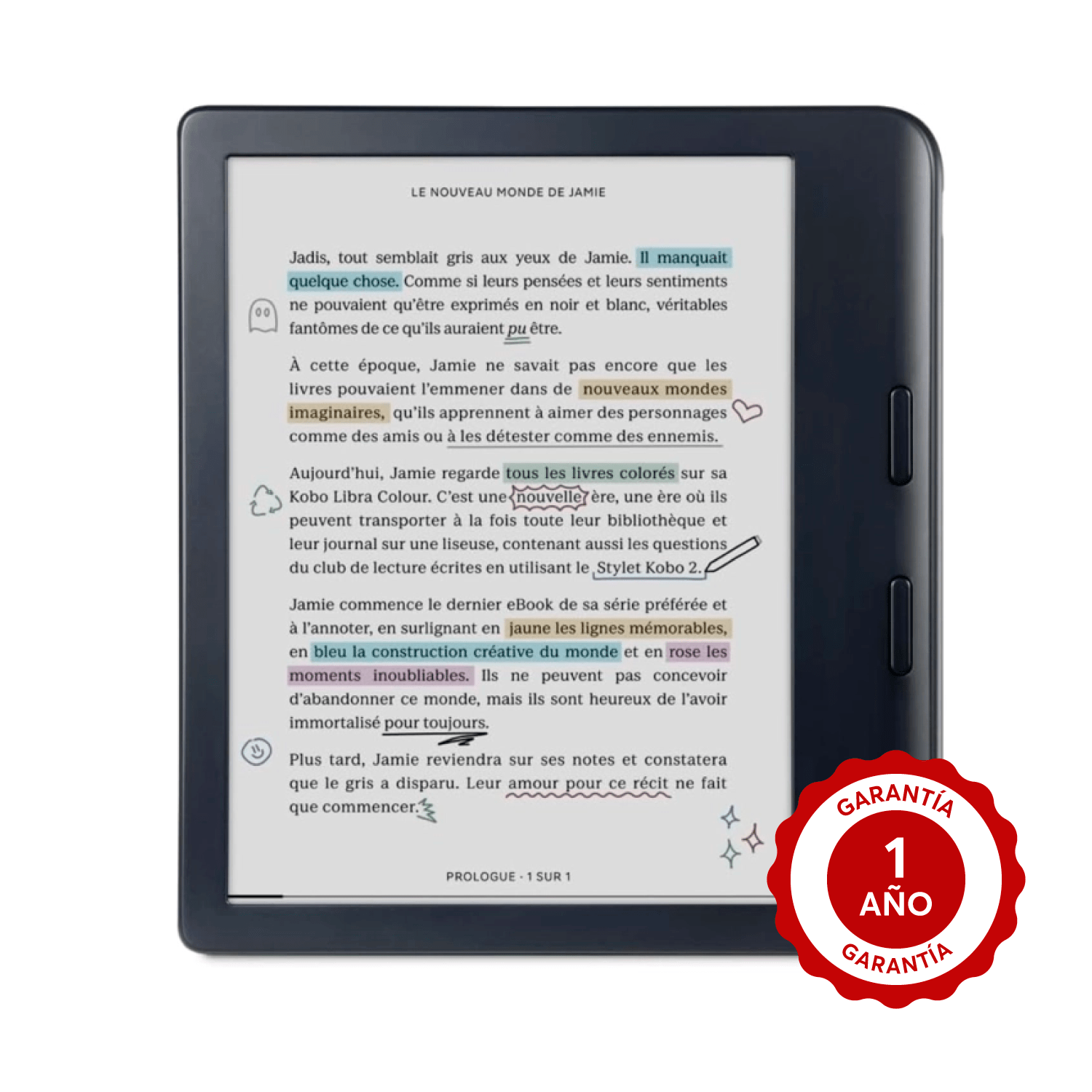 Lector E Reader Kobo Libra Colour HD 7" 32GB Negro - Bestmart