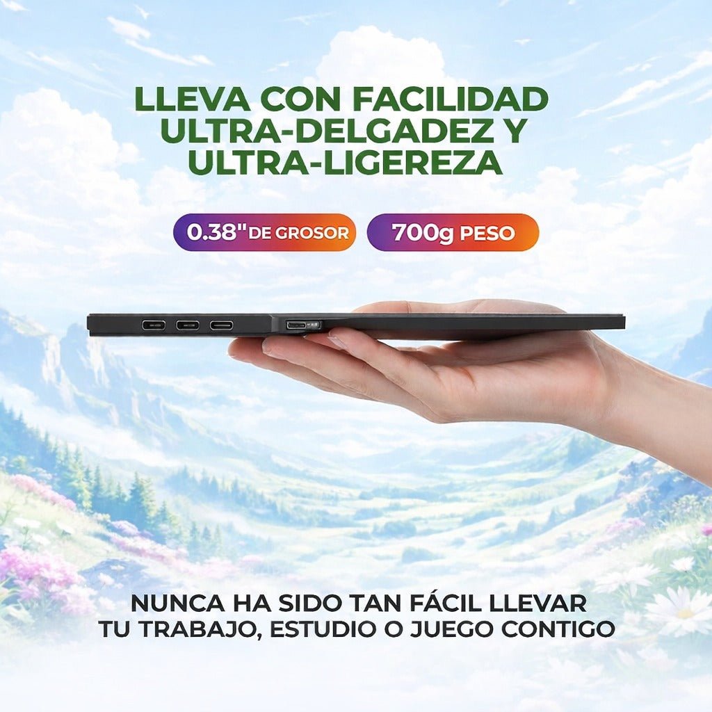 Monitor Portátil AOC 16T20 15.6” Full HD IPS USB - C Mini HDMI con Altavoces - Negro - Bestmart