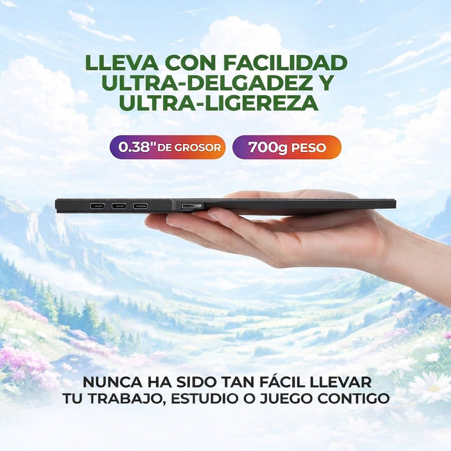 Monitor Portátil AOC 16T20 15.6” Full HD IPS USB-C Mini HDMI con Altavoces - Negro