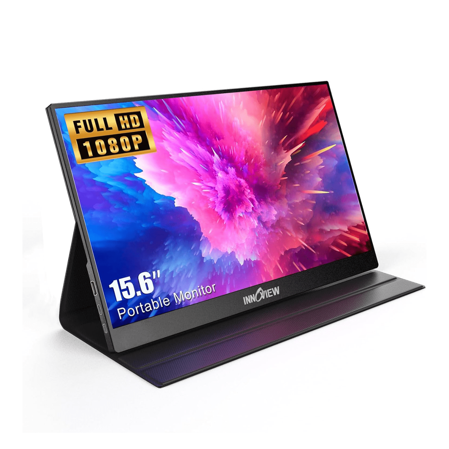 Monitor Portátil InnoView 15,6" FHD 1080p HDMI USB - C con cubierta Negro - Bestmart