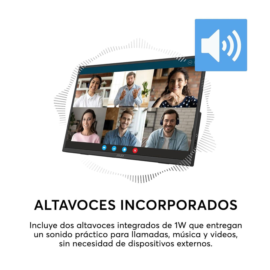 Monitor Portátil MSI PRO MP161 E2 15.6” FHD IPS Gris