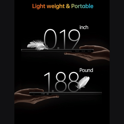 Monitor Portátil Vilva 15,6" FHD 1080P IPS con USB - C, HDMI, cubierta y altavoces Negro - Bestmart