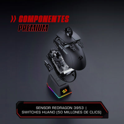 Mouse Gamer Inalámbrico Redragon King Ultra M999 RGB - Bestmart