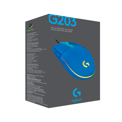 Mouse Gamer Logitech G203 RGB azul - Bestmart