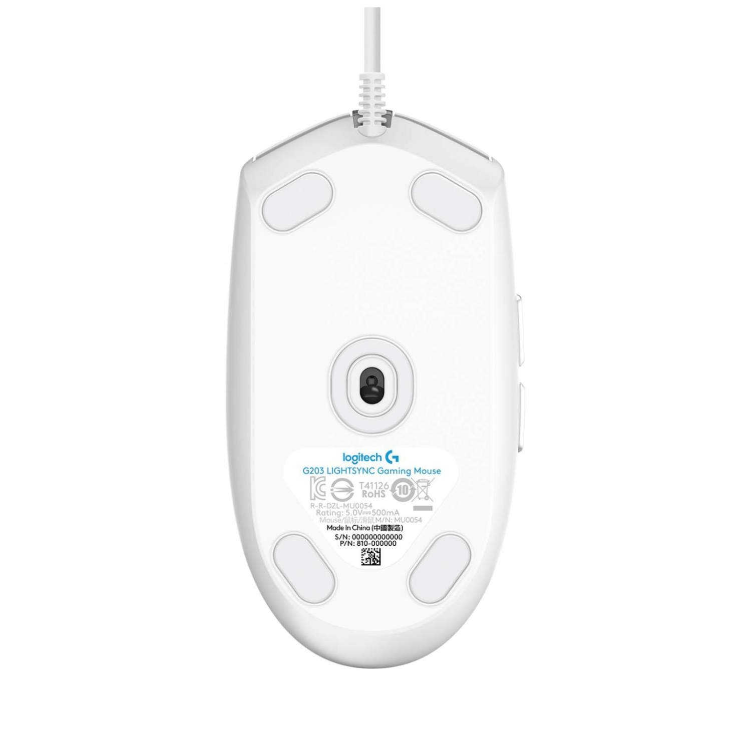 Mouse Gamer Logitech G203 RGB blanco - Bestmart