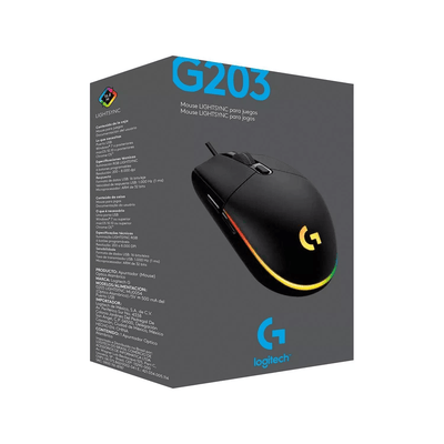 Mouse Gamer Logitech G203 RGB negro - Bestmart
