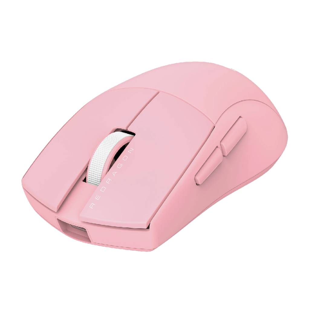 Mouse Gamer Redragon King Pro M916 Inalámbrico Tri-Mode Pixart 3395 4K Hz 16000 DPI - Rosado