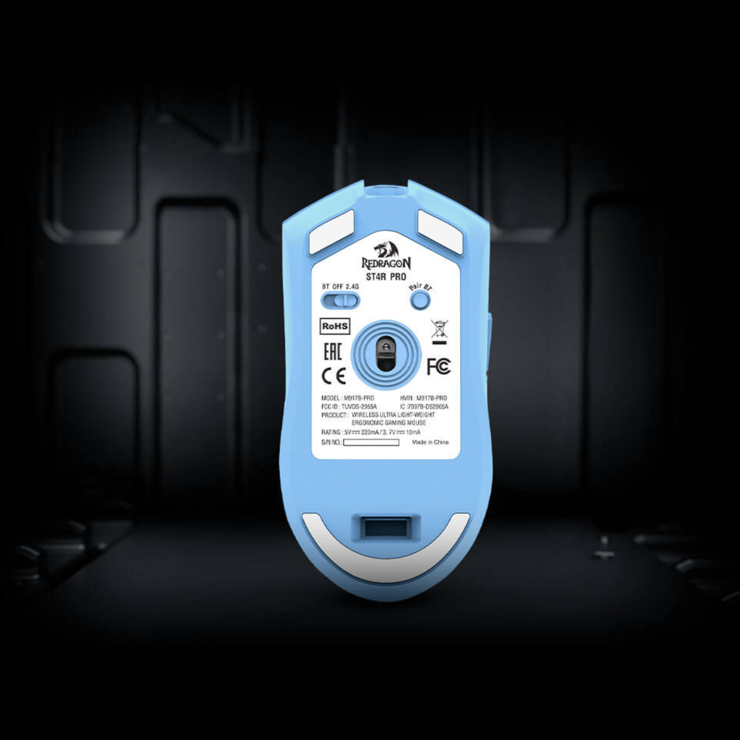 Mouse Gamer Redragon St4r Pro Inalámbrico Celeste - Bestmart