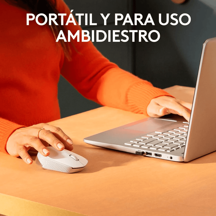 Mouse inalámbrico Logitech M170 blanco