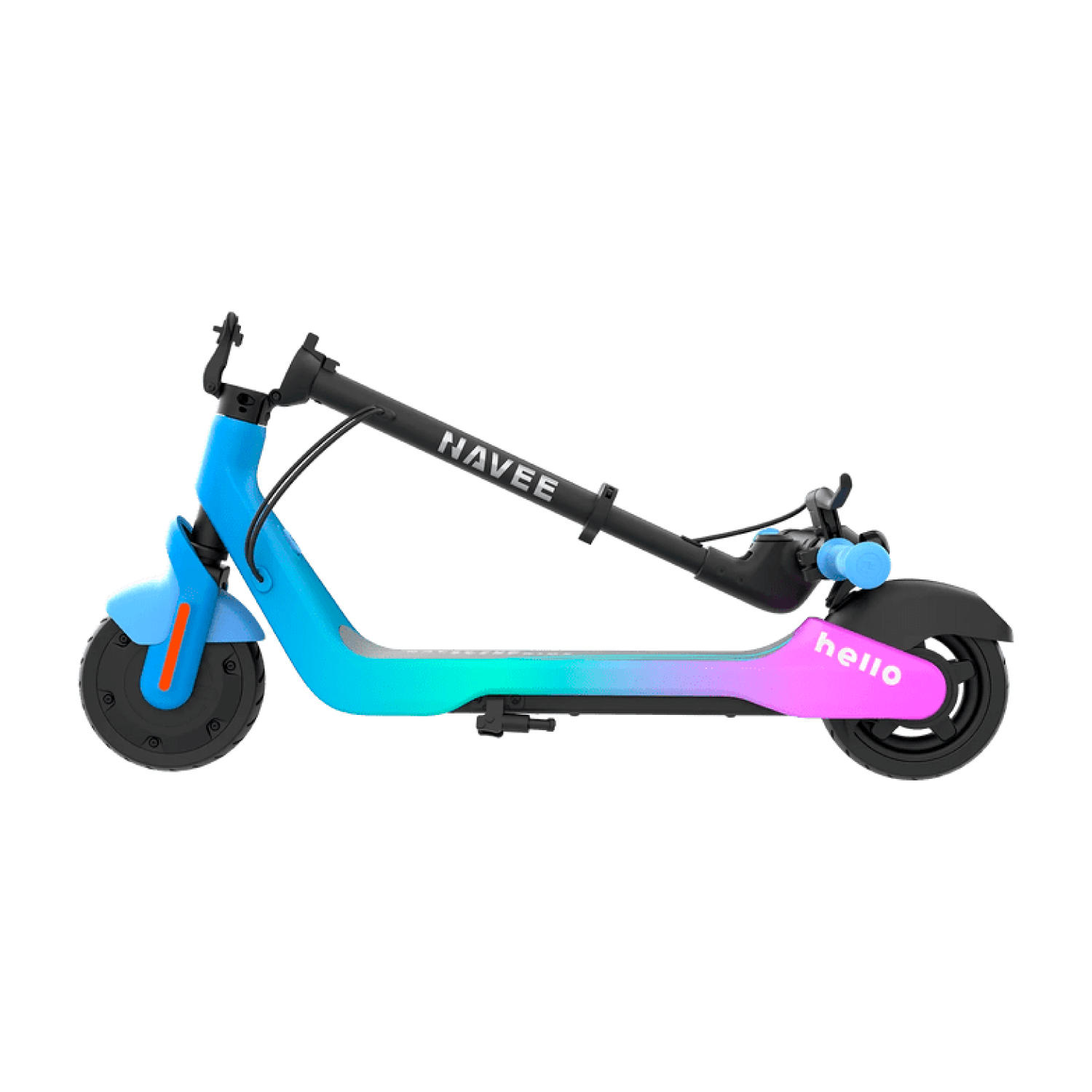 Navee Scooter Eléctrico Infantil K100 Max Plegable Autonomía 24km Máx 16km/h 260W Luces RGB Parlante Bluetooth Control Parental 6-14 Años Azul - Bestmart