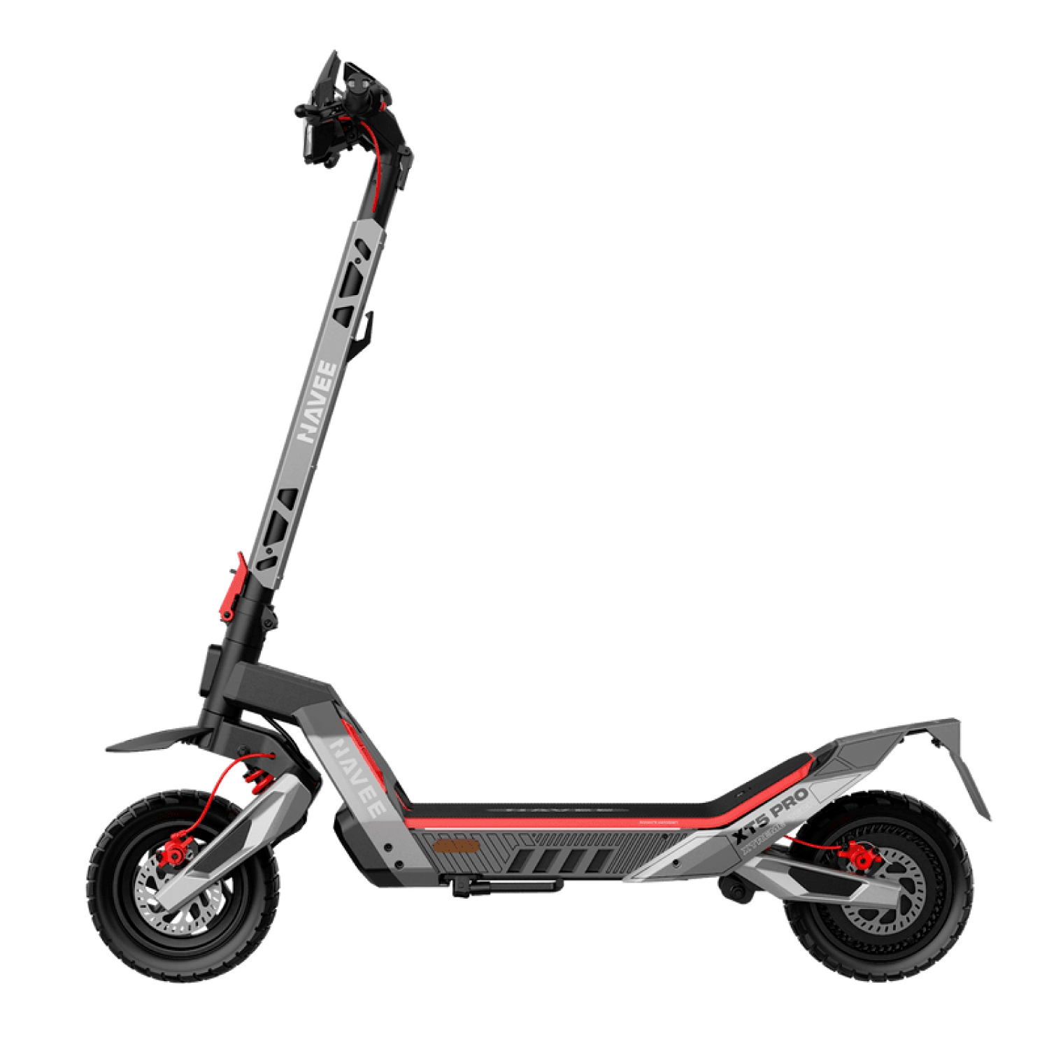 Navee Scooter Eléctrico XT5 Pro Todoterreno Plegable Autonomía 75km Máx 50km/h Neumáticos 12" 2200W Triple Freno Suspensión Doble IPX6 Negro - Bestmart