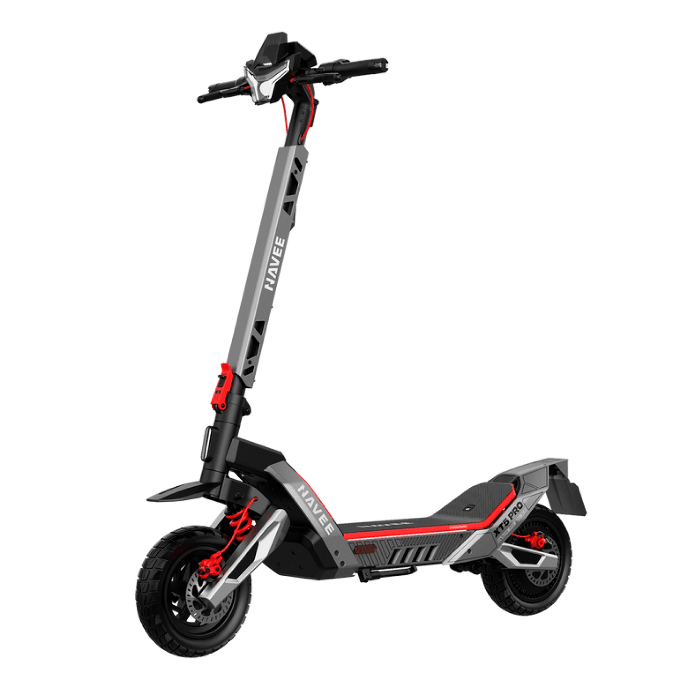 Scooter Eléctrico Navee XT5 Pro Todo terreno Plegable Autonomía 75km Máx 50km/h Neumáticos 12" 2200W Triple Freno Suspensión Doble IPX6 Negro