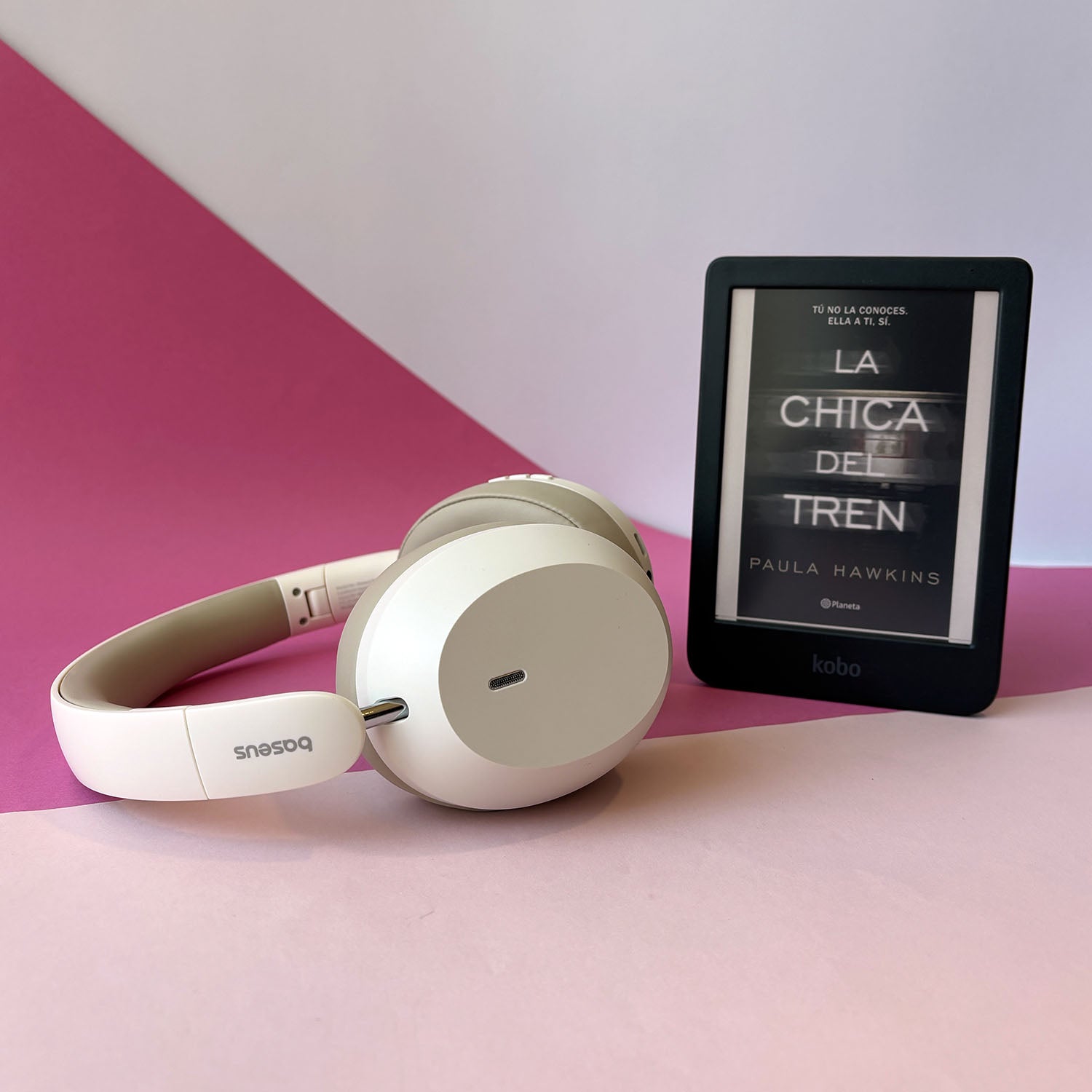 Pack E Reader Kobo Clara Colour + Audifono Inalambrico Baseus Bass35 Blanco - Bestmart