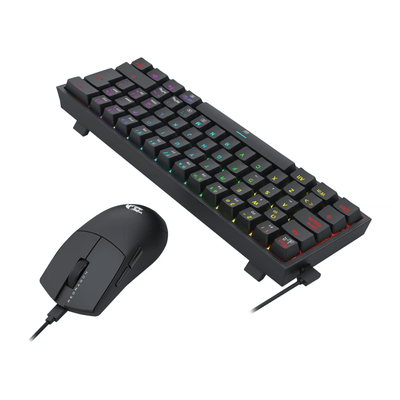 Pack Gamer Redragon S143: Teclado K617 RGB y Mouse King M724 Negro - Bestmart