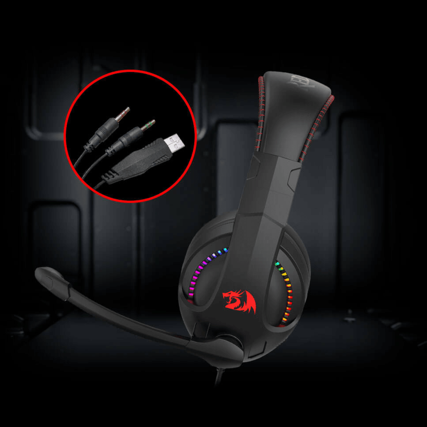 Pack Gamer Redragon Teclado Shiva K512 + Audífonos Cronus H211 + Mouse Centrophorus M601 RGB Negro - Bestmart