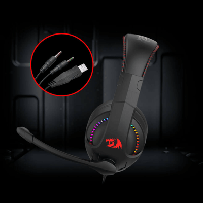 Pack Gamer Redragon Teclado Shiva K512 + Audífonos Cronus H211 + Mouse Centrophorus M601 RGB Negro - Bestmart