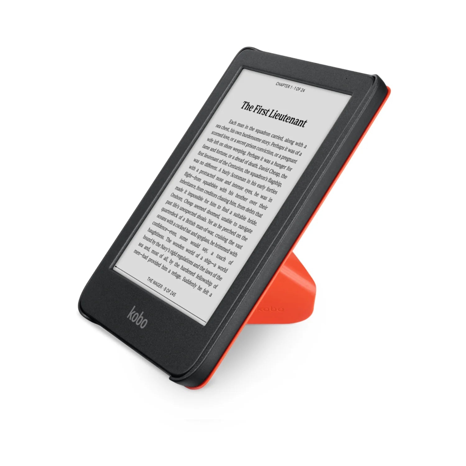 Pack Lector ereader Kobo Clara BW Negro con Funda Premium SleepCover Rojo - Bestmart