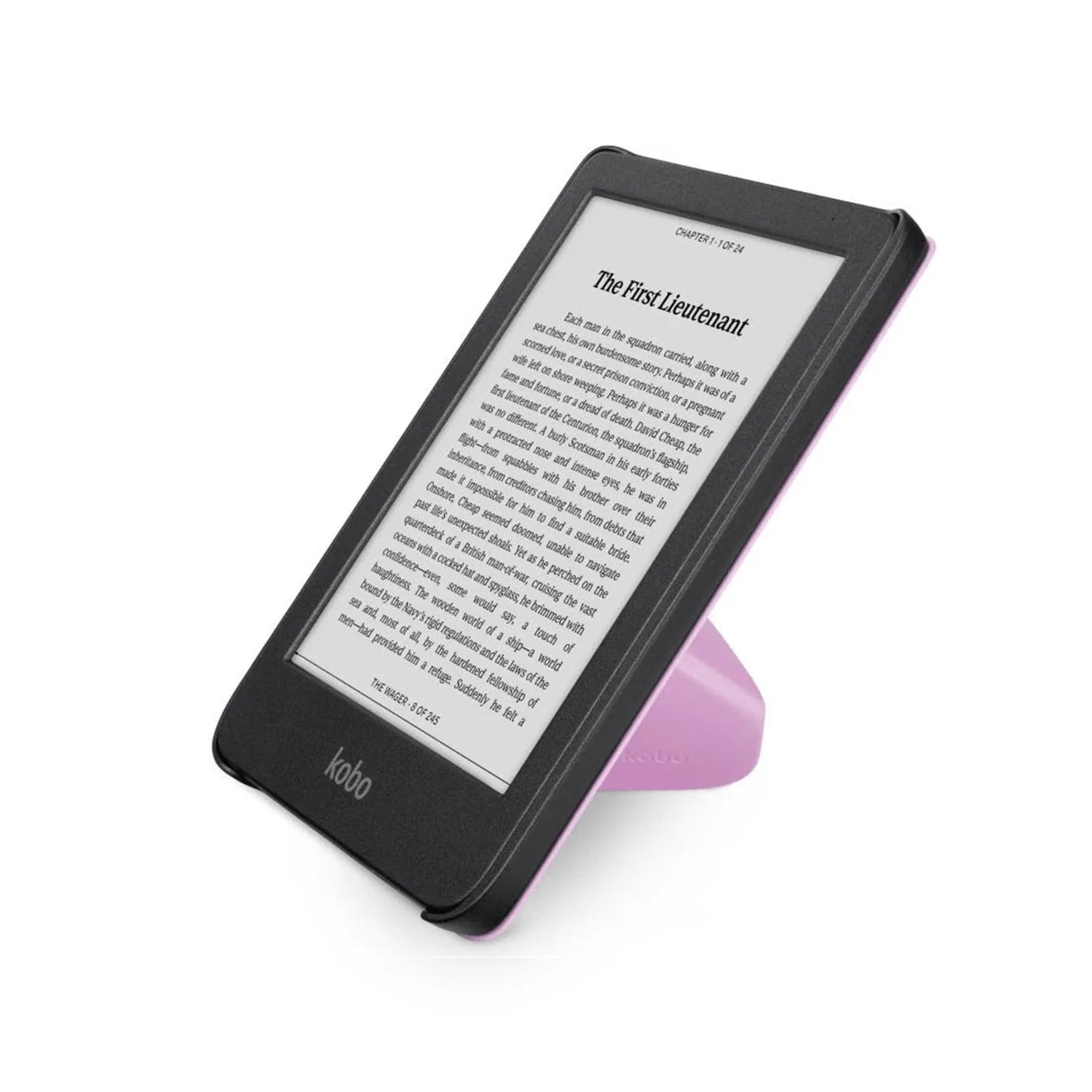 Pack Lector ereader Kobo Clara BW Negro con Funda Premium SleepCover Rosado - Bestmart