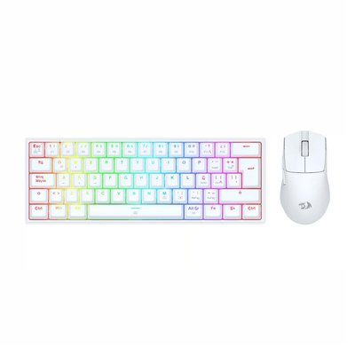 Pack Teclado K617 RGB y Mouse King M724 Redragon S143 Blanco - Bestmart