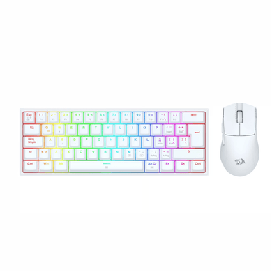 Pack Teclado K617 RGB y Mouse King M724 Redragon S143 Blanco - Bestmart