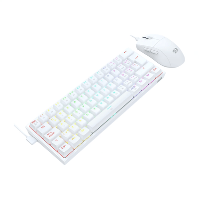 Pack Teclado K617 RGB y Mouse King M724 Redragon S143 Blanco - Bestmart