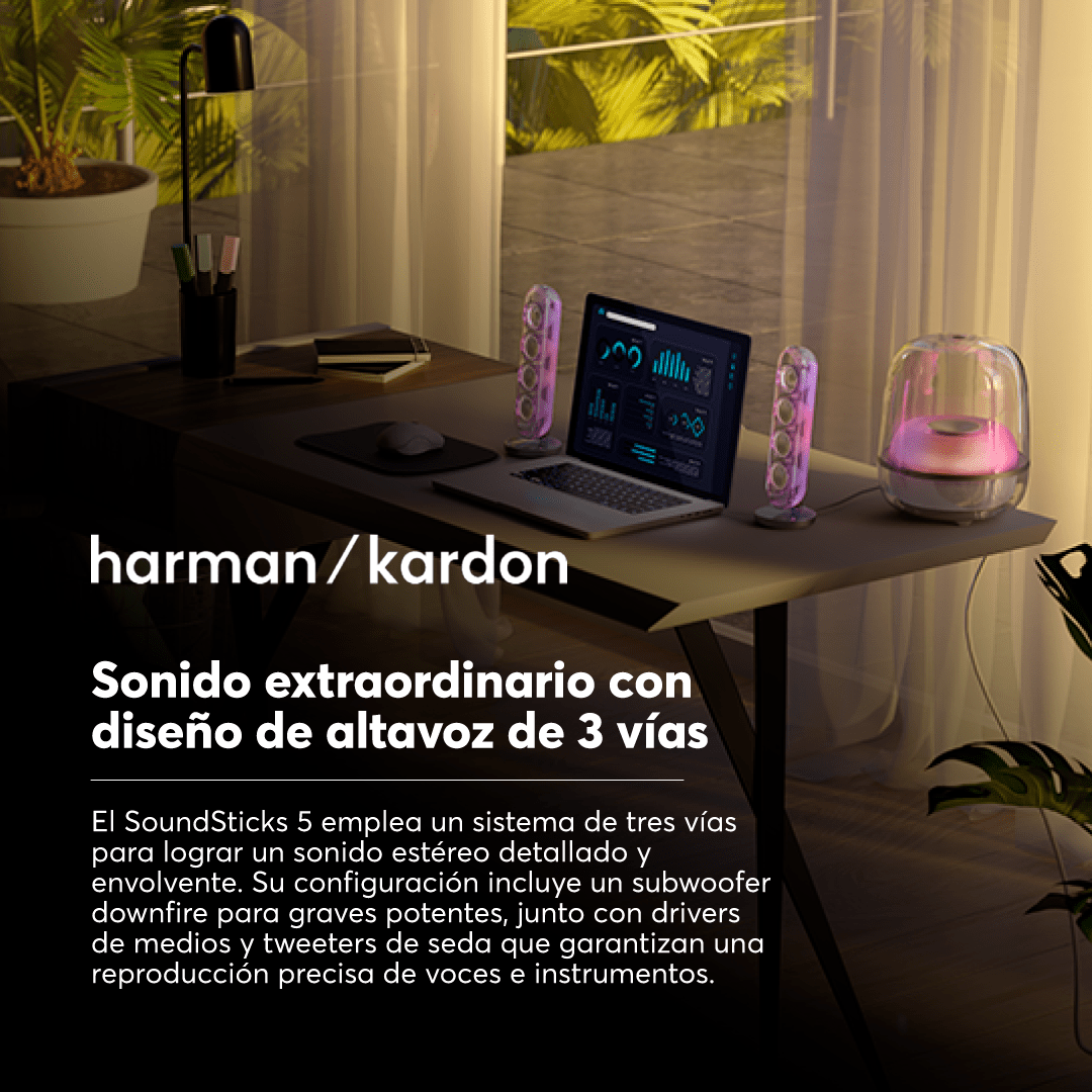 Parlante Bluetooth Harman Kardon SoundSticks 5 - Blanco - Bestmart