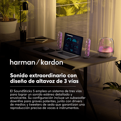 Parlante Bluetooth Harman Kardon SoundSticks 5 - Blanco - Bestmart