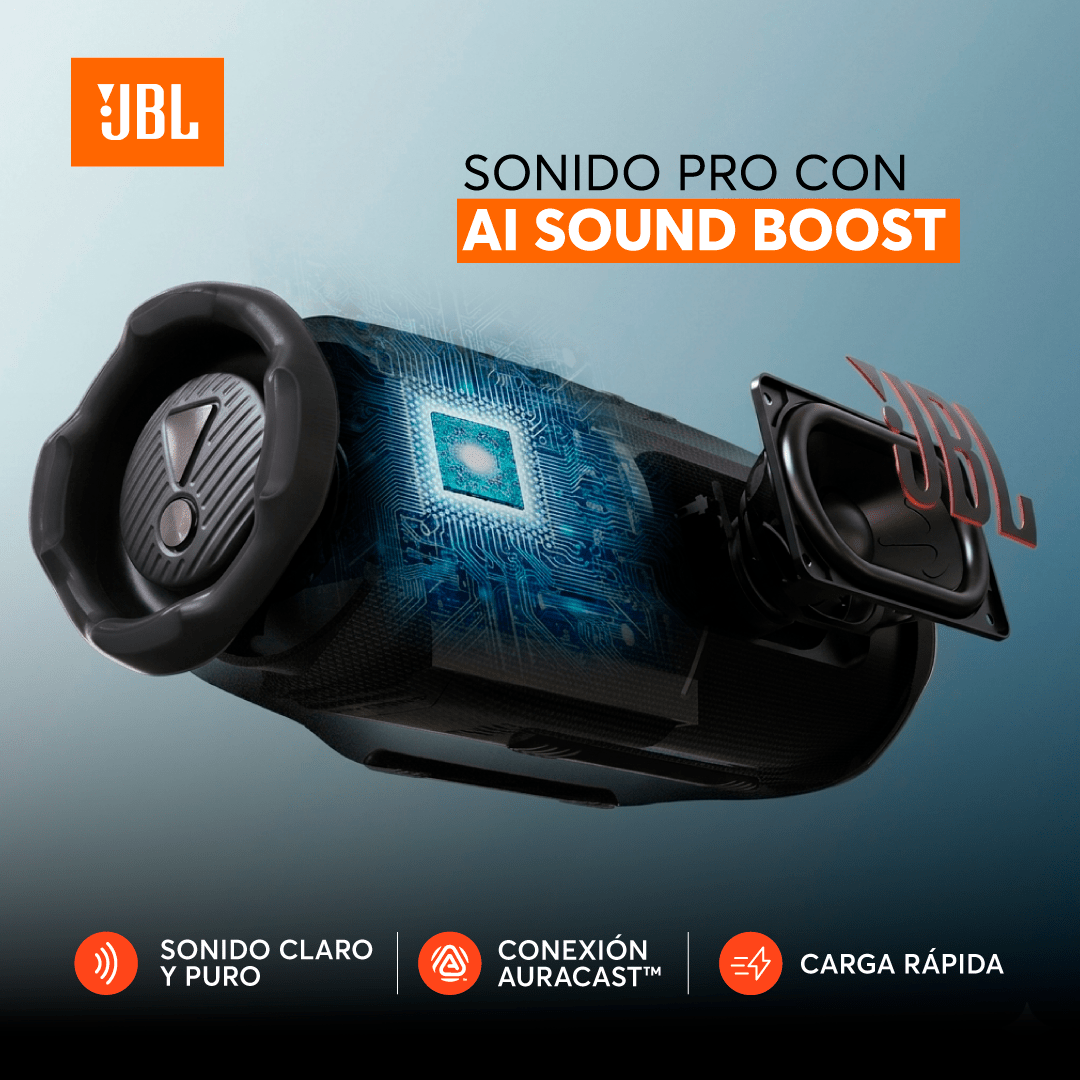 Parlante Bluetooth JBL Charge 6 Negro - Bestmart