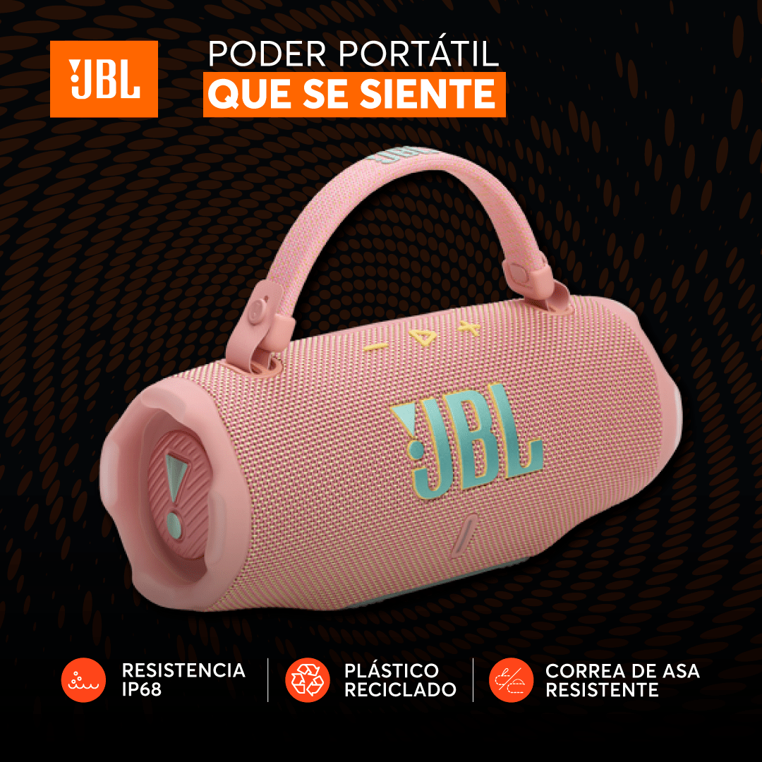 Parlante Bluetooth JBL Charge 6 - Rosado - Bestmart