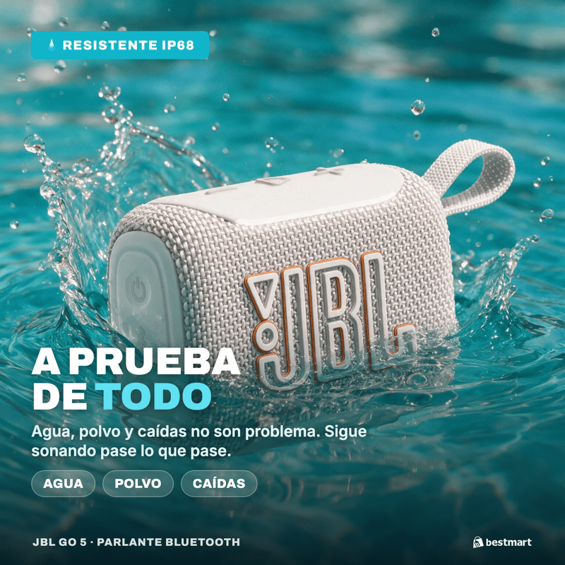 Parlante Bluetooth JBL Go 5 Blanco - Bestmart