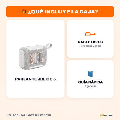 Parlante Bluetooth JBL Go 5 Blanco - Bestmart