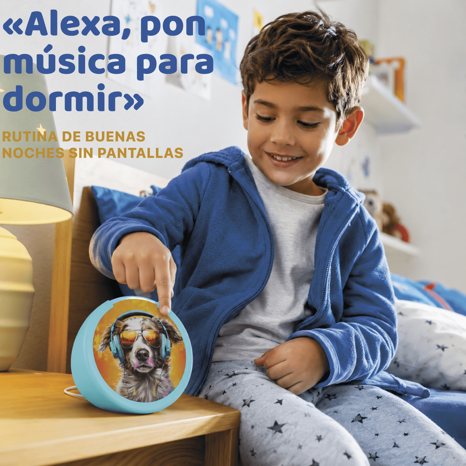 Parlante Inteligente Amazon Echo Pop Kids con Alexa Anthro Pup para Niños - Bestmart