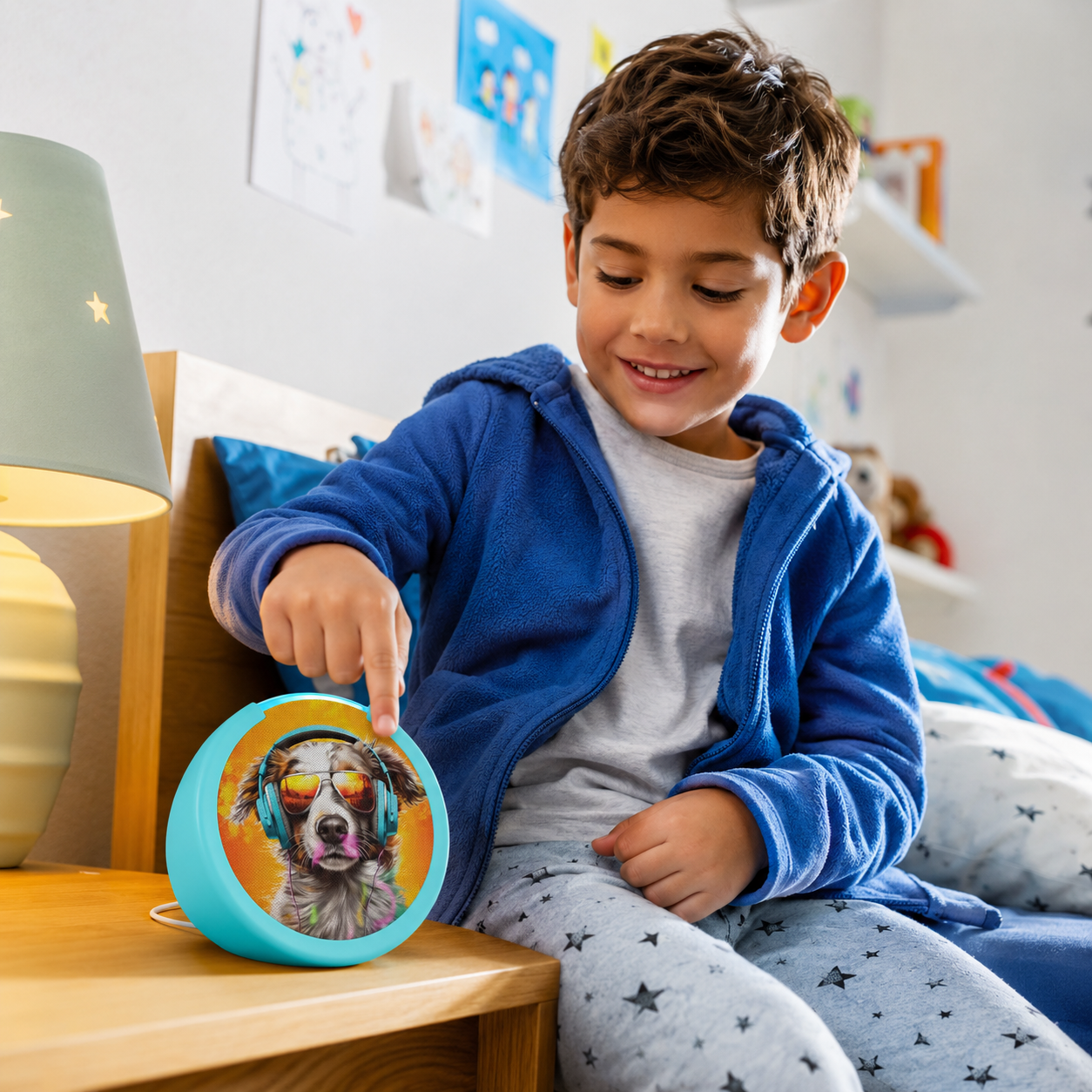 Parlante Inteligente Amazon Echo Pop Kids con Alexa Anthro Pup para Niños - Bestmart