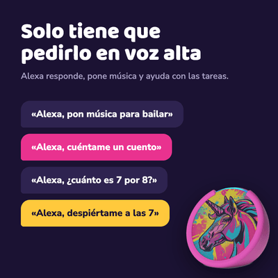 Parlante Inteligente Amazon Echo Pop Kids con Alexa Unicornio para Niños - Bestmart