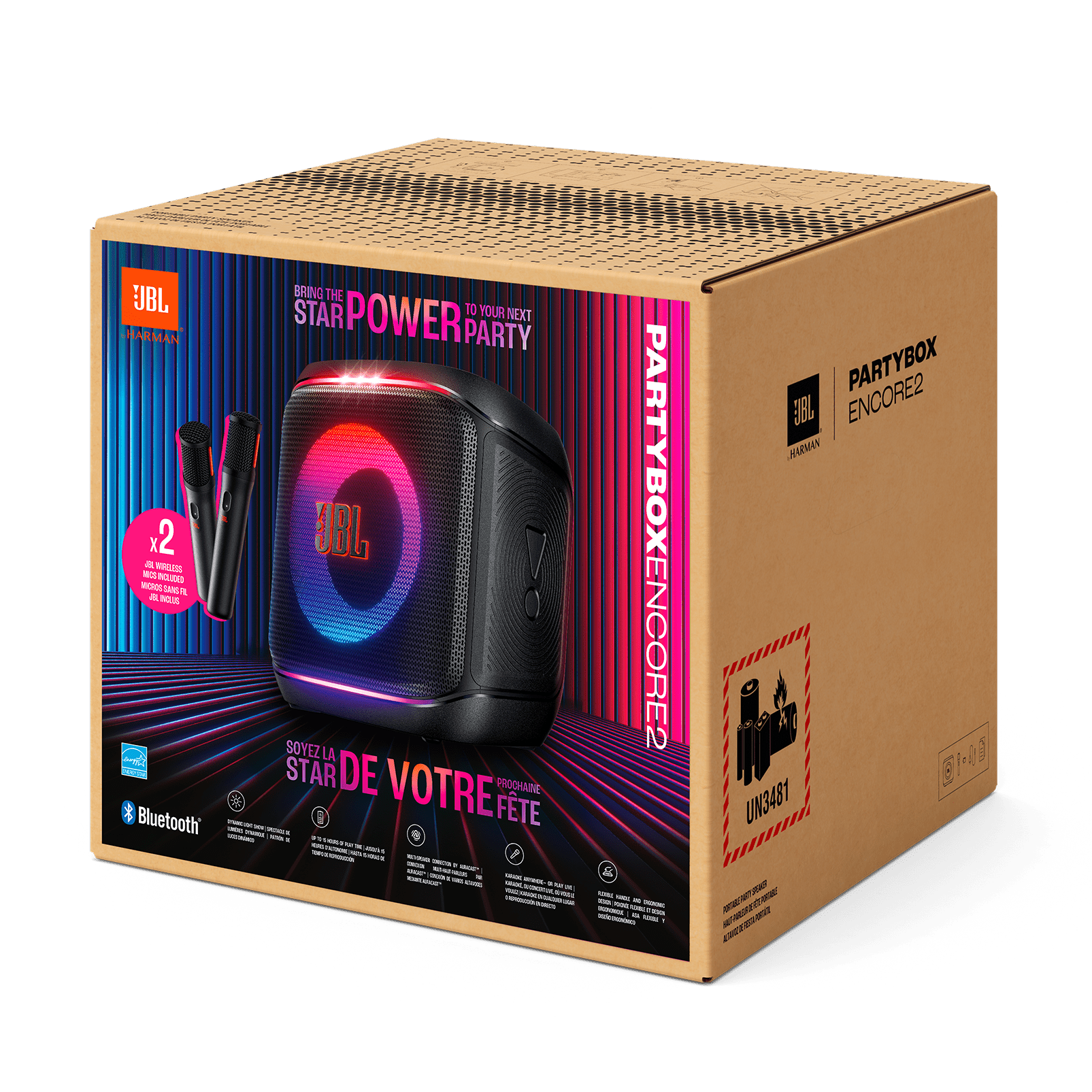 Parlante Karaoke JBL PartyBox Encore Essential 2 Negro - Bestmart