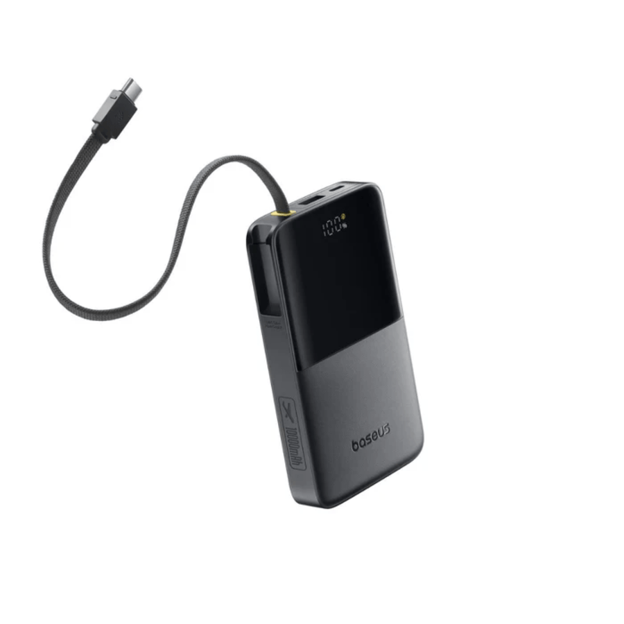 Power Bank Baseus EnerFill FC51 Bipow2 Pro con Pantalla Digital y Cable Integrado 10000 mAh 22.5W Negro