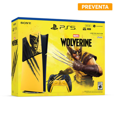 Preventa Consola Sony PlayStation 5 Slim Edición Digital 825GB Marvel's Wolverine Battle Yellow