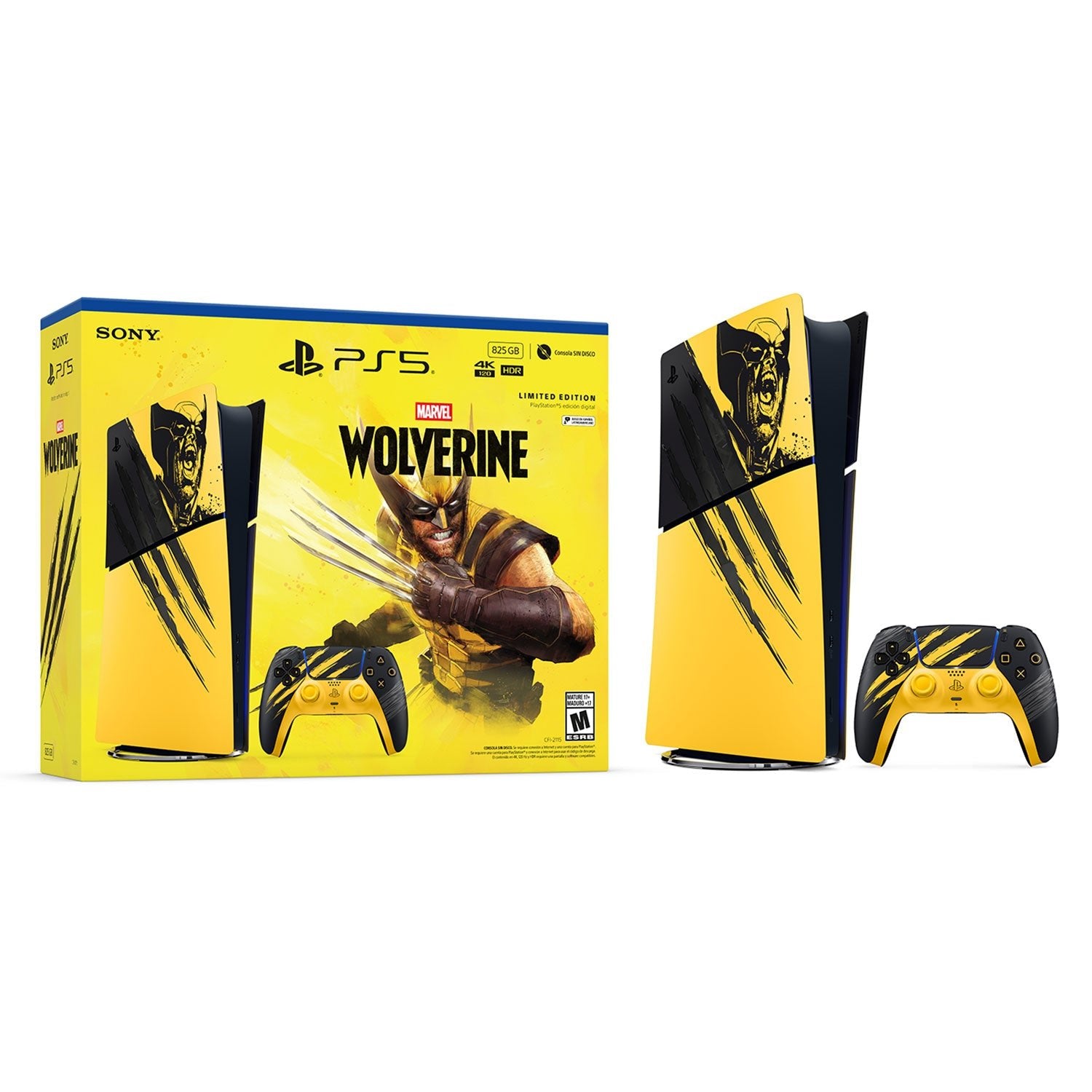 Preventa Consola Sony PlayStation 5 Slim Edición Digital 825GB Marvel's Wolverine Battle Yellow - Bestmart