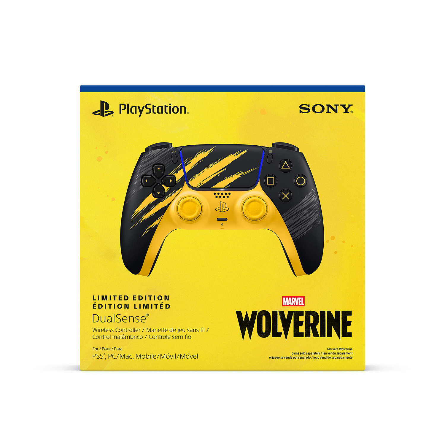 Preventa Control PS5 DualSense Marvel's Wolverine Edición Limitada Battle Yellow - Bestmart