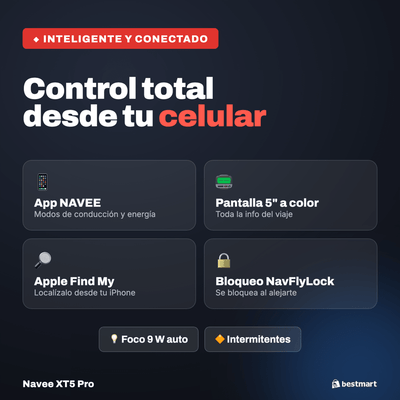 Preventa Scooter eléctrico Navee XT5 Pro 2200W Negro - Bestmart