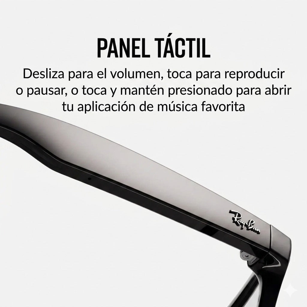 Ray - Ban Meta Wayfarer Gen 1 Lentes Inteligentes con Cámara 12MP, Audio y Meta AI, 32GB, Negro Brillante - Bestmart