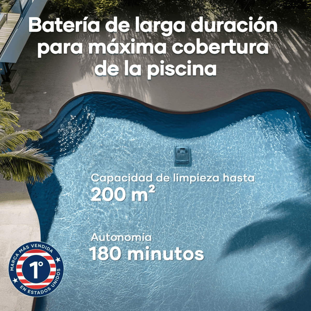 Robot Limpiafondo y Paredes de Piscina Automático - Aiper Scuba X1 - Bestmart