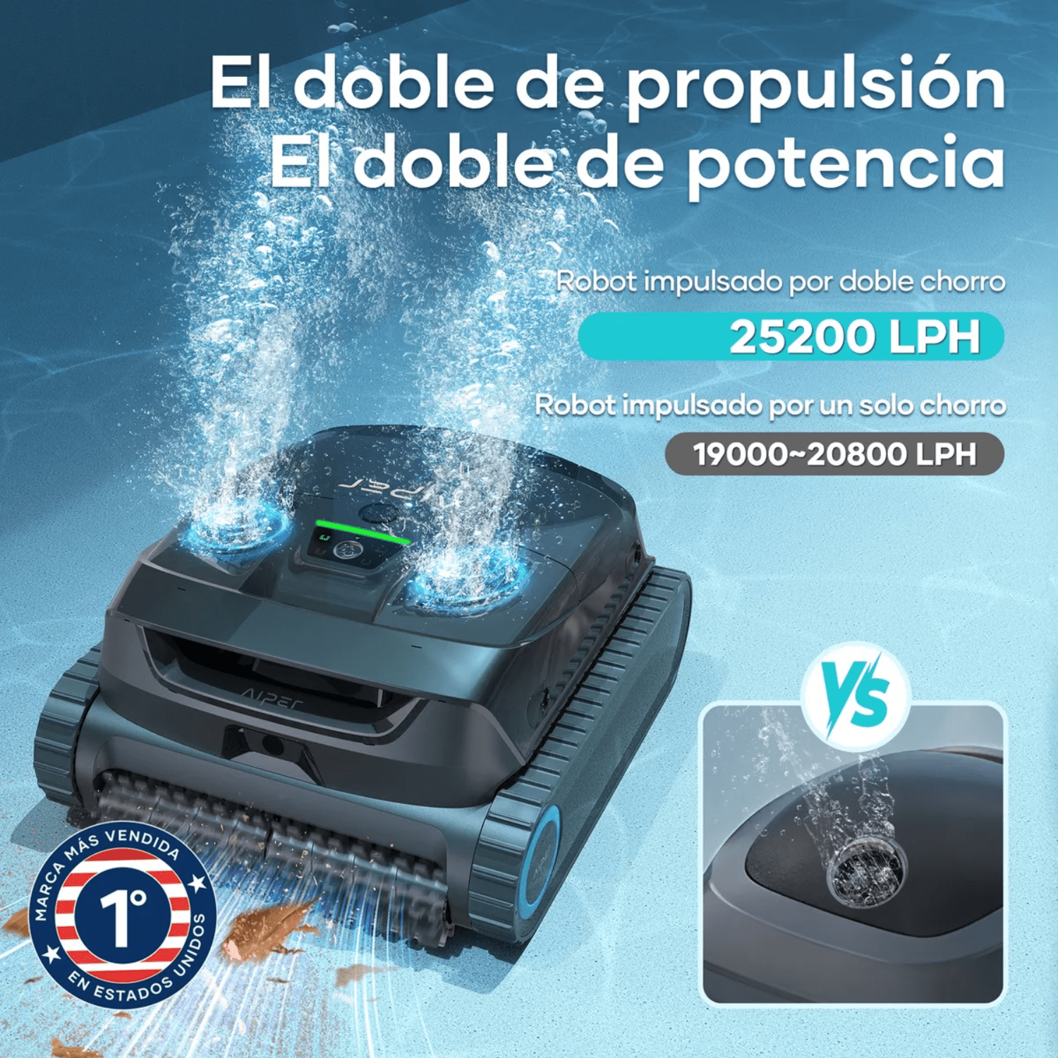 Robot Limpiafondo y Paredes de Piscina Automático - Aiper Scuba X1 - Bestmart