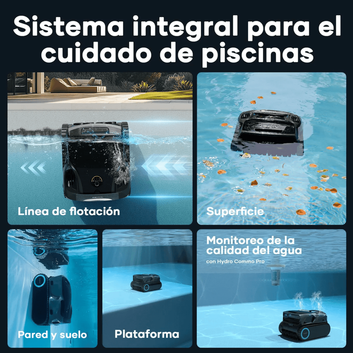 Robot Limpiafondos y Paredes de Piscina Automático - Aiper Scuba X1 Pro Max - Bestmart